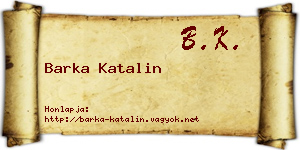 Barka Katalin névjegykártya